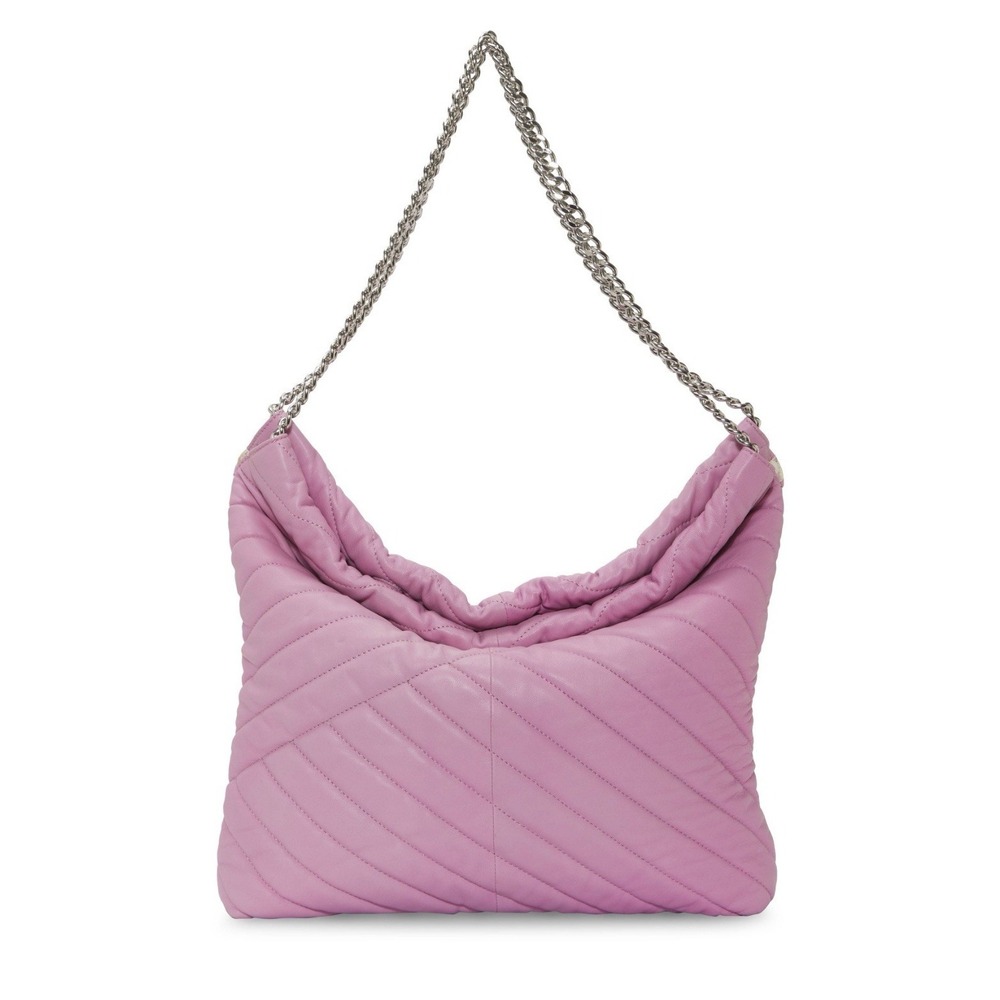 VINCE CAMUTO Pehri Large Quilted Leather Hobo Shoulder Laptop Bag-Pink-NWT